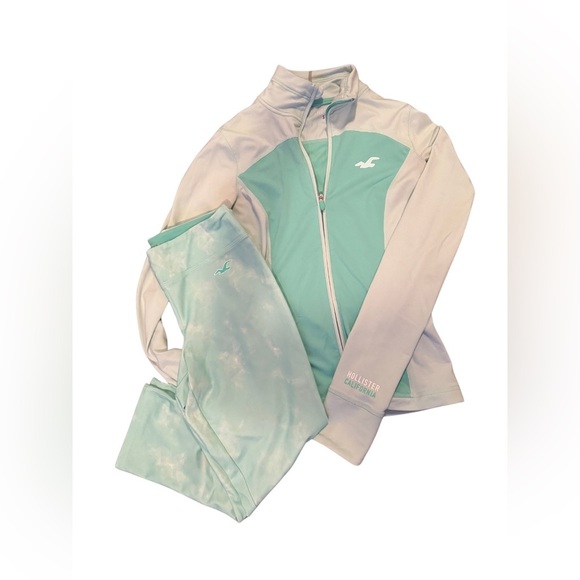 Hollister Sport Full Zip Workout Top Women’s Small and Leggings Medium Bundle - Picture 1 of 10